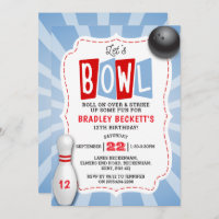 Retro Bowling Any Age Birthday