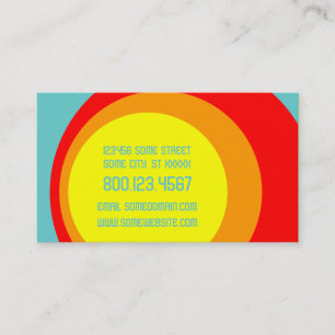retro BOWLING circles Business Card