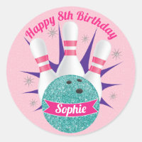 Retro Bowling Girls Glitter Birthday Party
