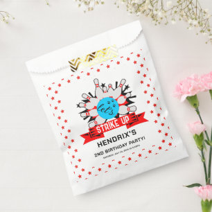 Retro Bowling Kids 1st Birthday Party Favour Bag