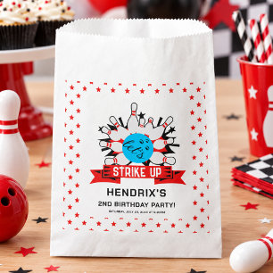 Retro Bowling Kids 1st Birthday Party Favour Bag