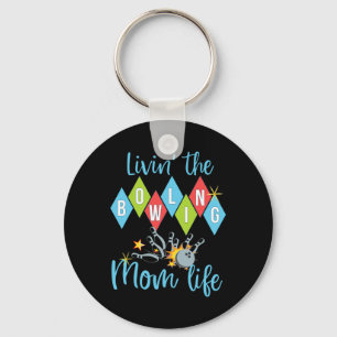 Retro Bowling Mum Bowler Queen D  Key Ring