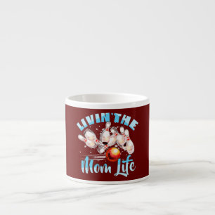 Retro Bowling Mum Bowler Queen Espresso Cup
