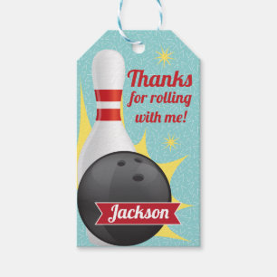 Retro Bowling Party Tenpin Gift Tags