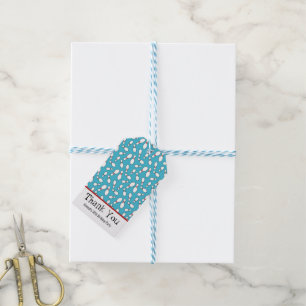 Retro Bowling Pins Birthday Party Thank You Gift T Tags