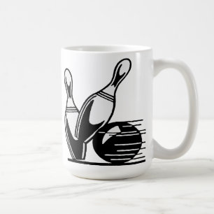 Retro Bowling Pins Customisable Coffee Mug