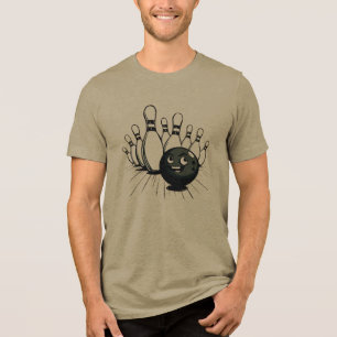 Retro Bowling T-Shirt – Vintage Strike Tri-Blend Shirt