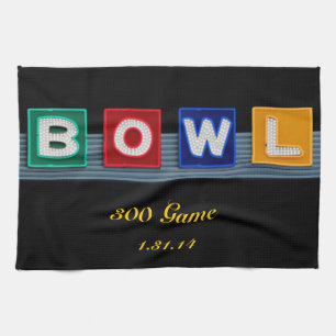 Retro Bowling Tea Towel