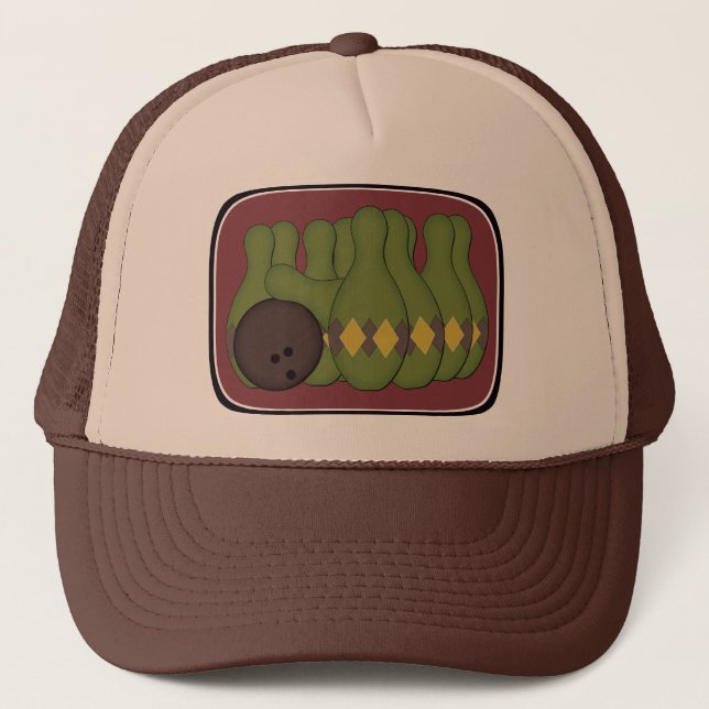 Retro Bowling Trucker Hat (Front)