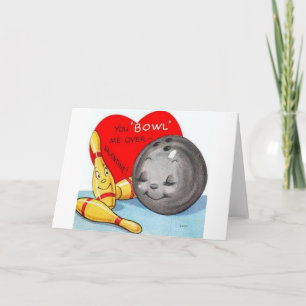 Retro Bowling Valentine's Day Card
