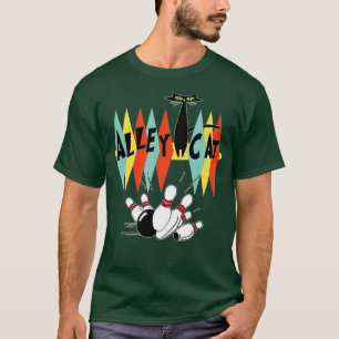Retro Bowling  Vintage Bowler Alley Cat Gifts Vint T-Shirt