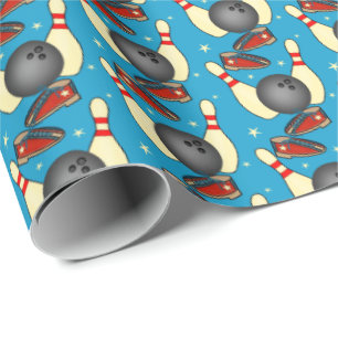 Retro Bowling Wrapping Paper