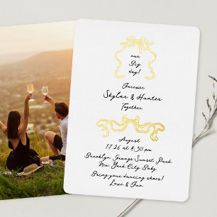 Retro Bows Doodle Handwritten Black& White & Gold