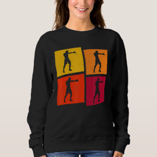 Retro Boxer Boxing Coach Kickboxing Kickboxer Vint Sweatshirt