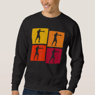 Retro Boxer Boxing Coach Kickboxing Kickboxer Vint Sweatshirt