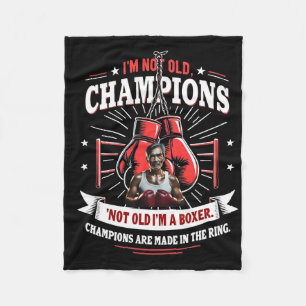 Retro Boxing Dad Gloves Love Gifts For Boxers Fleece Blanket