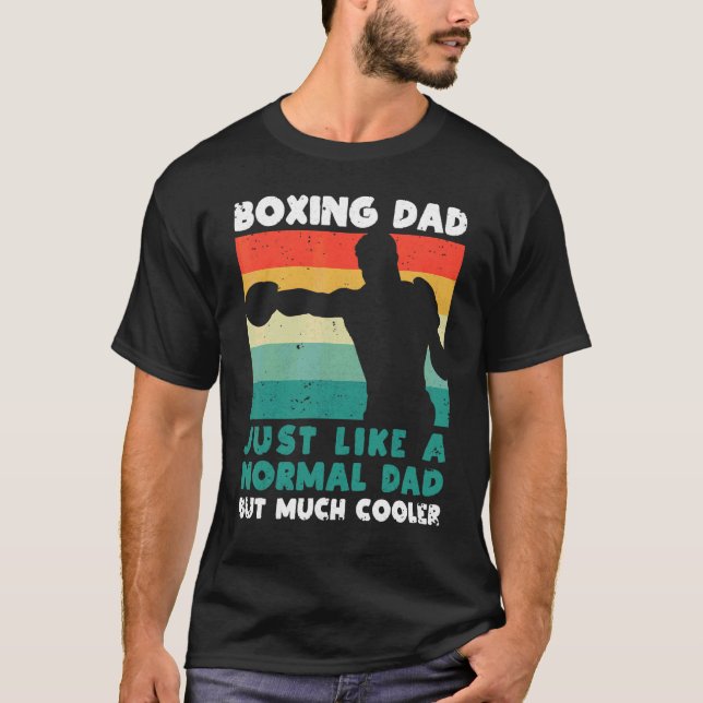 Retro Boxing Dad Like A Regular Dad But Cooler Box T-Shirt (Front)