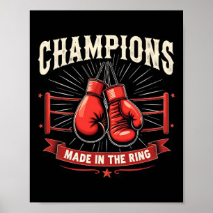 Retro Boxing Gloves Love Gifts For Boxers 3 Poster