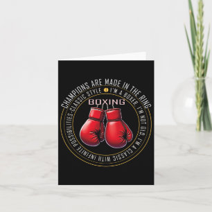 Retro Boxing Gloves Love Gifts For Boxers 5 Card