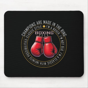 Retro Boxing Gloves Love Gifts For Boxers 5  Mouse Pad