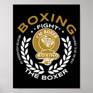 Retro Boxing Gloves Love Gifts For Boxers 6  Poster
