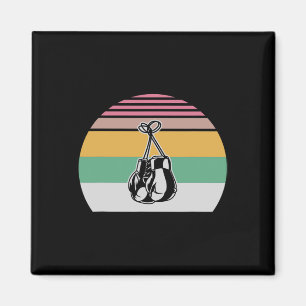 Retro Boxing Gloves Sunset Design 2 Magnet