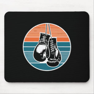 Retro Boxing Gloves Sunset Kickboxing Boxing Lover Mouse Pad
