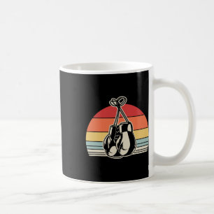Retro Boxing Gloves Vintage Sunset Design Coffee Mug