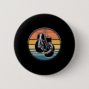 Retro Boxing Hanging Gloves Kickboxing Boxing Love 6 Cm Round Badge