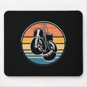 Retro Boxing Hanging Gloves Kickboxing Boxing Love Mouse Pad