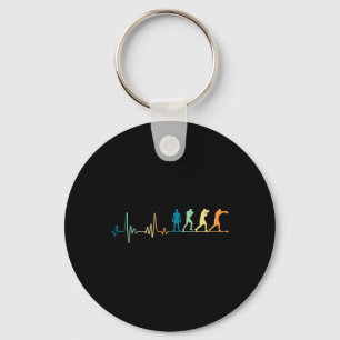 Retro Boxing Heartbeat - Boxing Lover Boxer Kickbo Key Ring