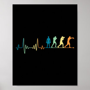 Retro Boxing Heartbeat - Boxing Lover Boxer Kickbo Poster