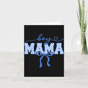 Retro boy mama mother's day 2026 chequered women card