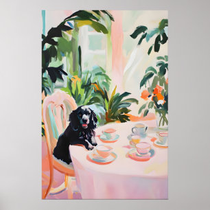 Retro Boykin Spaniel Poster, Boykin Spaniel Oil Poster