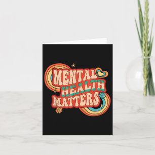 Retro Brain Illness Aware Groovy Mental Health Awa Card