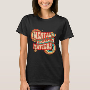 Retro Brain Illness Aware Groovy Mental Health Awa T-Shirt