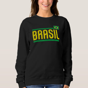 Retro Brasil Flag Brazilian Flag Brazil Vintage Th Sweatshirt