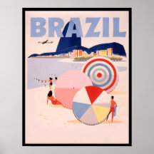 Retro Brazil copacabana Beach Travel