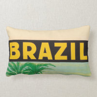 Retro Brazil Lumbar Pillow
