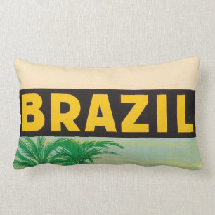 Retro Brazil Lumbar Pillow