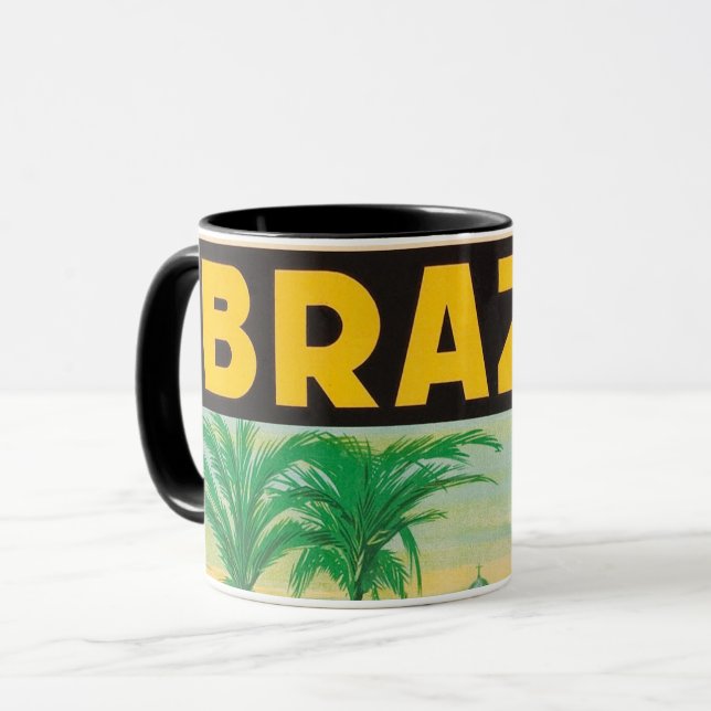 Retro Brazil Mug (Front Left)