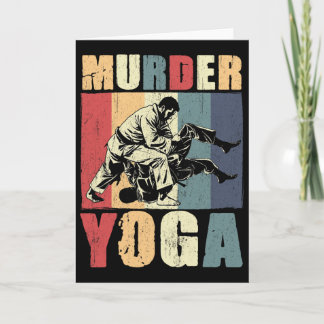 Retro Brazilian Jiu Jitsu Murder Yoga Funny Bjj Ma Card