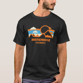 Retro Breckenridge Colorado Mountain Range Sunset T-Shirt
