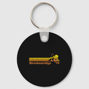 Retro Breckenridge Ski Resort Colorado Snowboard S Key Ring