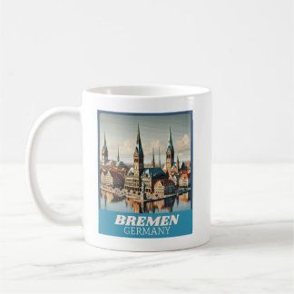 Retro Bremen Skyline Coffee Mug