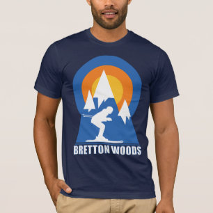 Retro Bretton Woods Mountain Ski Sunset T-Shirt