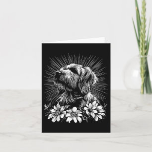 Retro Briard Dog Lover Tattoo Style  Card