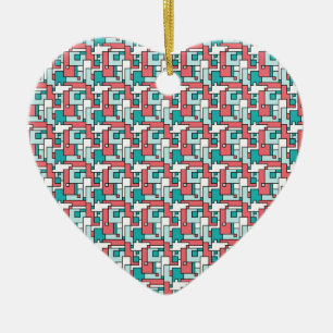 Retro Brick Pattern Ceramic Tree Decoration