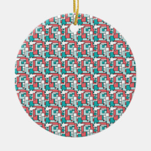 Retro Brick Pattern Ceramic Tree Decoration