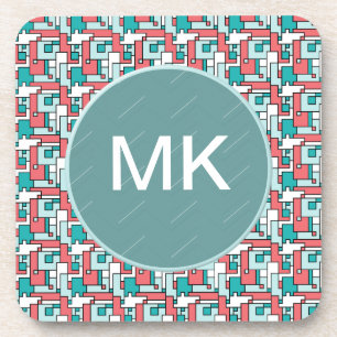 Retro Brick Pattern Coaster